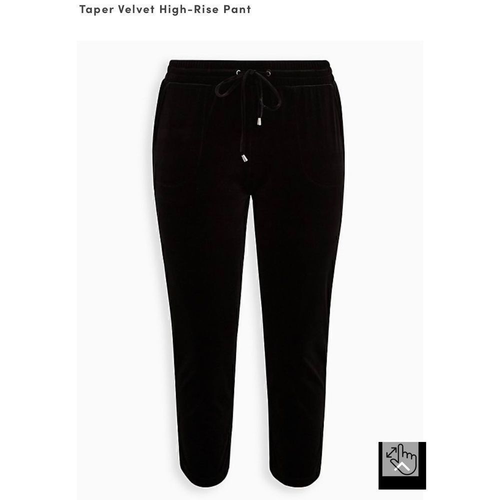 TORRID PULL-ON RELAXED TAPER VELVET HIGH-RISE PANT